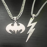 Anime Games Spider Bat Flash Stainless Steel Pendant Chain Necklace For Men Boy
