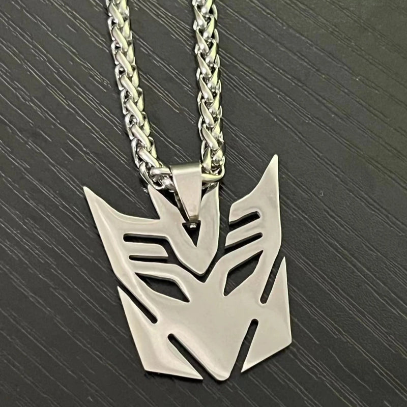 Autobots Sign Stainless Steel Pendant Chain Necklace For Men Boy