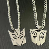 Autobots Sign Stainless Steel Pendant Chain Necklace For Men Boy