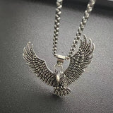 Eagle Pendant Necklace Stainless Steel Chain for Men