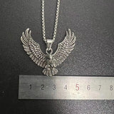 Eagle Pendant Necklace Stainless Steel Chain for Men