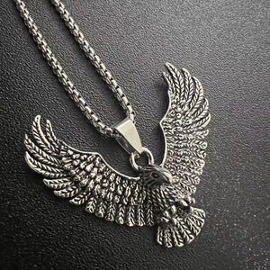 Eagle Pendant Necklace Stainless Steel Chain for Men