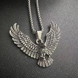 Eagle Pendant Necklace Stainless Steel Chain for Men
