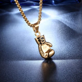 Hip Hop Boxing Glove Pendant Necklace For Men Male Street Rock Style