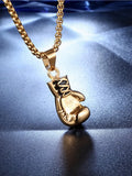 Hip Hop Boxing Glove Pendant Necklace For Men Male Street Rock Style