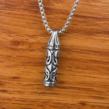Punk Bullet Stainless Steel Pendant Chain Necklace For Men