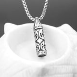 Punk Bullet Stainless Steel Pendant Chain Necklace For Men
