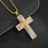 Cross Pendant Chain Necklace For Men Jewelry Hip Hop Accessories