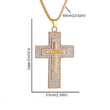 Cross Pendant Chain Necklace For Men Jewelry Hip Hop Accessories