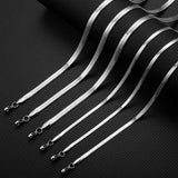 Stainless Steel Snake Chain Necklace Silver Choker