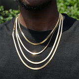 Stainless Steel Snake Chain Necklace Silver Choker