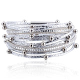 Leather Bracelets & Charm Rhinestone Bangle