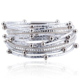 Leather Bracelets & Charm Rhinestone Bangle