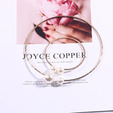 European Pearl Chokers Necklace Bangle Set for Women