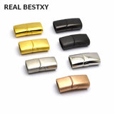 5PC Nickel Stainless Steel Magnetic Clasps Jewelry Findings Rectangular
