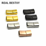 5PC Nickel Stainless Steel Magnetic Clasps Jewelry Findings Rectangular