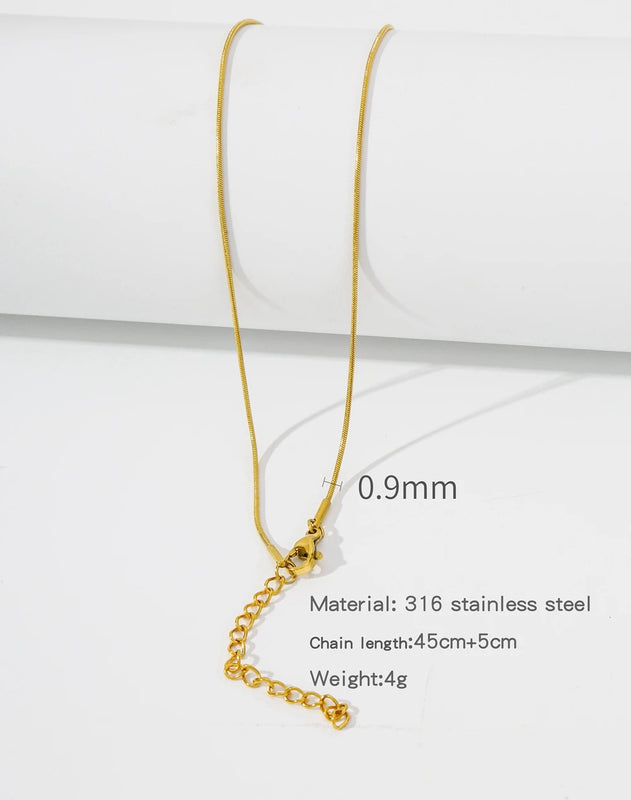 HONGTONG Chain Necklace For Women Stainless Steel Jewelry Long Chains