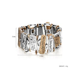 HONGYE Classic Steampunk Bangles Geometric Letter Bracelet Unisex