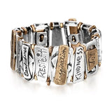 HONGYE Classic Steampunk Bangles Geometric Letter Bracelet Unisex
