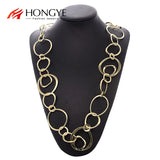 HONGYE Long Hoop Chain Necklaces Collier Femme Gorgeous Jewelry