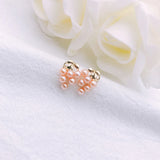 Freshwater Pearl Stud Earrings 4-5mm for Women Girl Gift
