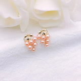 Freshwater Pearl Stud Earrings 4-5mm for Women Girl Gift