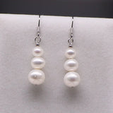 Freshwater Pearl Drop Earrings 925 Sterling Silver