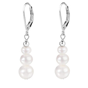 Freshwater Pearl Drop Earrings 925 Sterling Silver