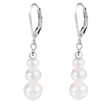 Freshwater Pearl Drop Earrings 925 Sterling Silver
