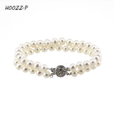 Double Layer Freshwater Pearl Bracelet in Pink