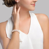 Double Layer Freshwater Pearl Bracelet in Pink