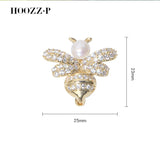 HOOZZ.P Freshwater Pearl Brooch Rhinestone Bee Wedding Gift