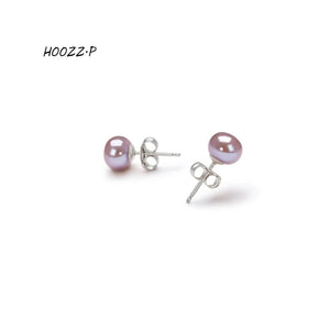 Pink Lavender Freshwater Cultured Pearl Earrings 6-7mm