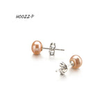 Pink Lavender Freshwater Cultured Pearl Earrings 6-7mm