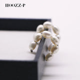 Rice Pearl Earrings, Freshwater Pearly, 925 Sterling Silver, Women's Earring