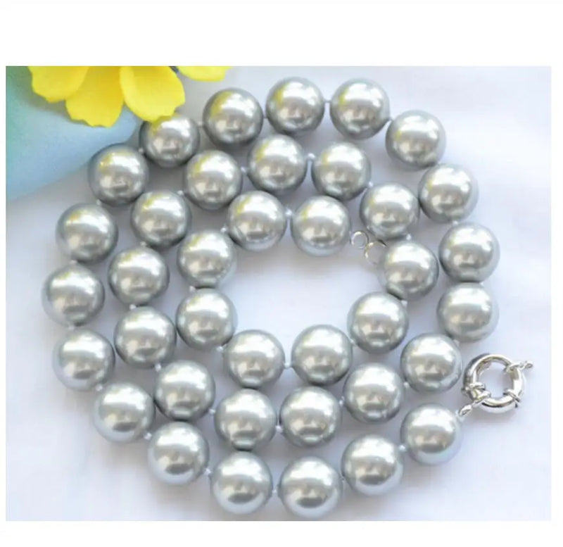 Gray South Sea Shell Pearl Necklace 18in