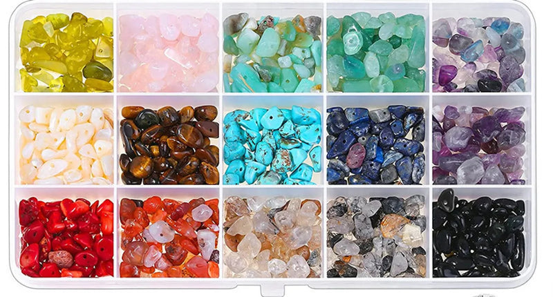 1005 Pcs Irregular Gemstone Beads Kit for DIY Jewelry Making
