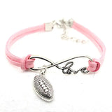10pcs/Lot Lnfinity Love 8 Hockey/Rugby Pendant Bracelets Charm
