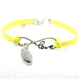10pcs/Lot Lnfinity Love 8 Hockey/Rugby Pendant Bracelets Charm