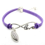 10pcs/Lot Lnfinity Love 8 Hockey/Rugby Pendant Bracelets Charm