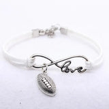 10pcs/Lot Lnfinity Love 8 Hockey/Rugby Pendant Bracelets Charm