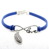 10pcs/Lot Lnfinity Love 8 Hockey/Rugby Pendant Bracelets Charm