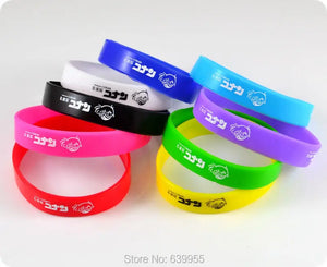 Detective Conan Case Closed Silicone Bracelet Cartoon Cosplay Jewelry