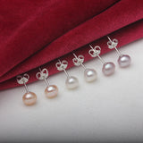 3-12mm Freshwater Pearl Earrings Set - 3 Pairs/lot