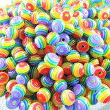 Colorful Striped Resin Beads for Jewelry Making