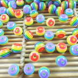 Colorful Striped Resin Beads for Jewelry Making