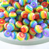 Colorful Striped Resin Beads for Jewelry Making