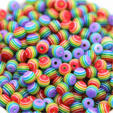 Colorful Striped Resin Beads for Jewelry Making