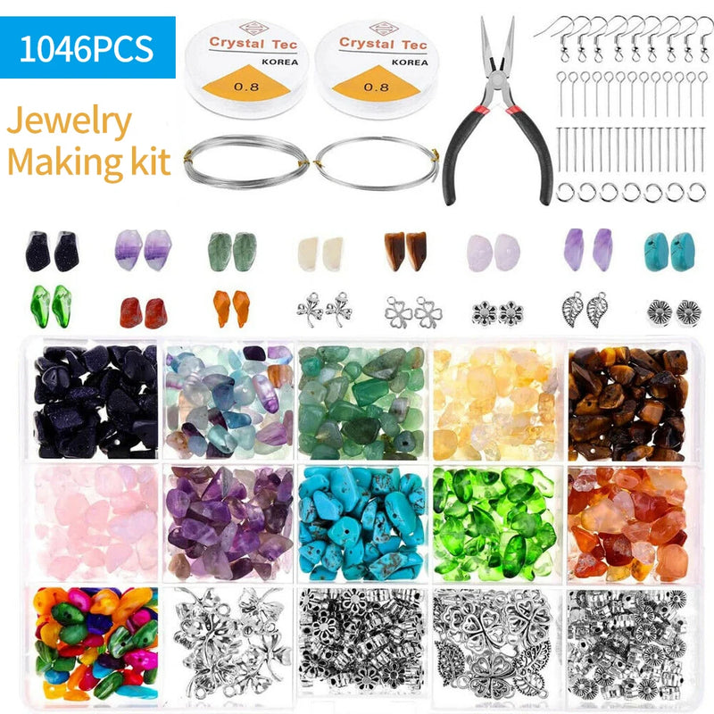 Irregular Gemstone Beads Kit DIY Jewelry Making Supplies