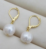 Natural 8.5-9mm South Sea Pearl Earrings